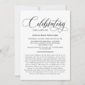 Moderne Fotocollage-Feier des Lebens Einladung (Rückseite)