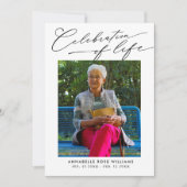 Moderne Fotocollage-Feier zum Lebensdenkmal Einladung (Vorderseite)