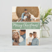 Moderne FotoCollage Feiertagskarte (Stehend Vorderseite)
