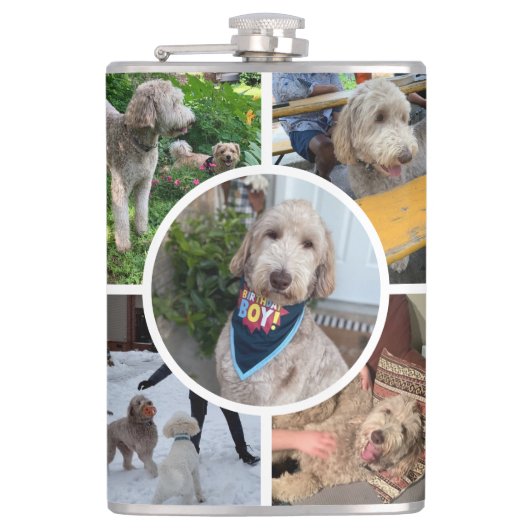 Moderne FotoCollage Flachmann (Vorderseite)