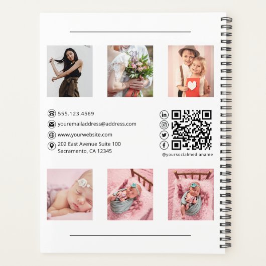 Moderne Fotocollage Fotograf Ernennung Planer (Rückseite)