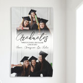 Moderne Fotocollage Friends Graduation Party Banner