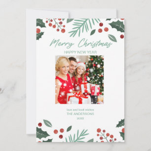 Moderne Fotocollage Frohe Weihnachten Grußkarte Einladung