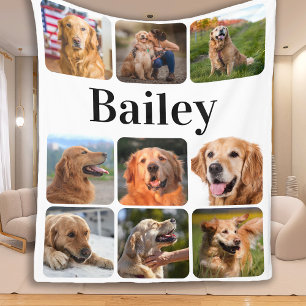 Moderne Fotocollage für Haustiere Personalisierter Fleecedecke