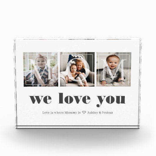 Moderne FotoCollage für Mamas Fotoblock (Vorderseite)