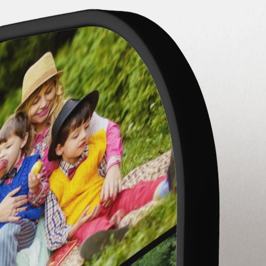 Moderne FotoCollage für Vater Pickleball Schläger (Linke Seite)