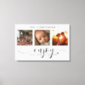 Moderne Fotocollage Genießen Sie die Kleinen Dinge Leinwanddruck (Vorderseite)