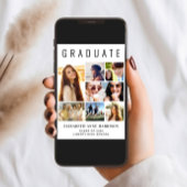 Moderne Fotocollage Graduation Party Einladung