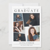 Moderne Fotocollage Graduation Party Einladung (Vorderseite)