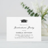 Moderne Fotocollage Graduation Party Einladung (Stehend Vorderseite)