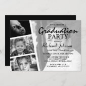 Moderne Fotocollage Graduation Party Einladung (Vorne/Hinten)