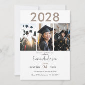 Moderne Fotocollage Graduation Party Einladung (Vorderseite)