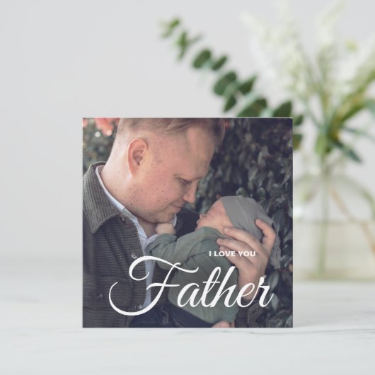 Moderne FotoCollage I Liebe You Vathed Day Card (Stehend Vorderseite)