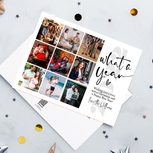 Moderne FotoCollage im Jahr Feiertagskarte