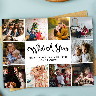 Moderne FotoCollage im Jahr Postkarte