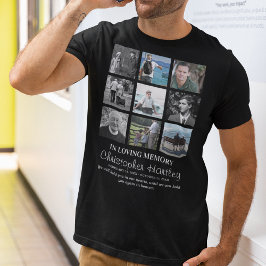 Moderne Fotocollage in Love Memory Memorial T-Shirt