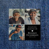 Moderne Fotocollage Memorial Keepake Button