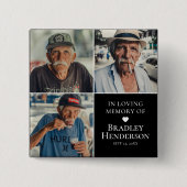 Moderne Fotocollage Memorial Keepake Button (Vorderseite)