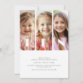 Moderne FotoCollage Minimal 10. Geburtstagsparty Einladung (Vorderseite)