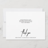 Moderne FotoCollage mit Handschrift Dankeskarte (Rückseite)