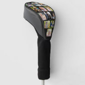 Moderne Fotocollage-Monogramm personalisierter Gol Golf Headcover (angewinkelt)