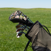 Moderne Fotocollage-Monogramm personalisierter Gol Golf Headcover (In SItu)