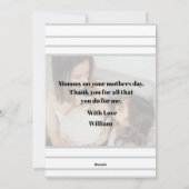 Moderne Fotocollage | Muttertag Grußkarte Feiertagskarte (Rückseite)