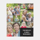Moderne Fotocollage Name Fleece Blanket (Vorderseite)