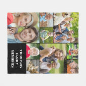 Moderne Fotocollage Name Fleece Blanket (Vorderseite (Horizontal))
