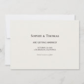 Moderne Fotocollage Neutral Beige Save the Date (Rückseite)