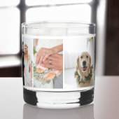 Moderne FotoCollage Neuvermählte Wedeltreue Whiskyglas