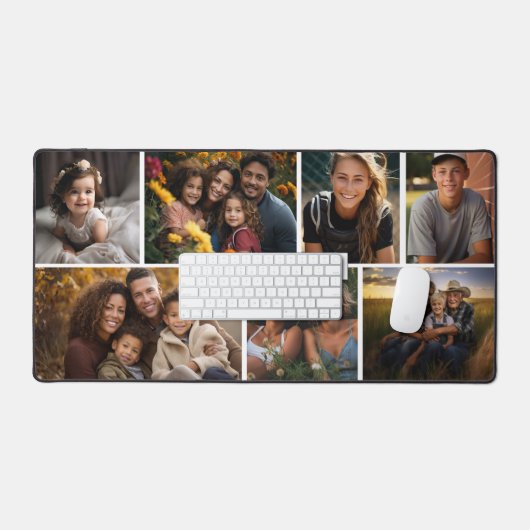 Moderne FotoCollage Personalisiert Schreibtischunterlage (Tastatur & Maus)