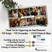 Moderne FotoCollage Personalisiert Schreibtischunterlage