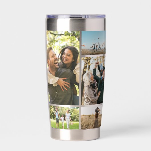 Moderne FotoCollage Personalisiert Thermobecher (Vorderseite)