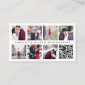 Moderne FotoCollage | QR-Code für Fotografen Visitenkarte (Vorderseite)