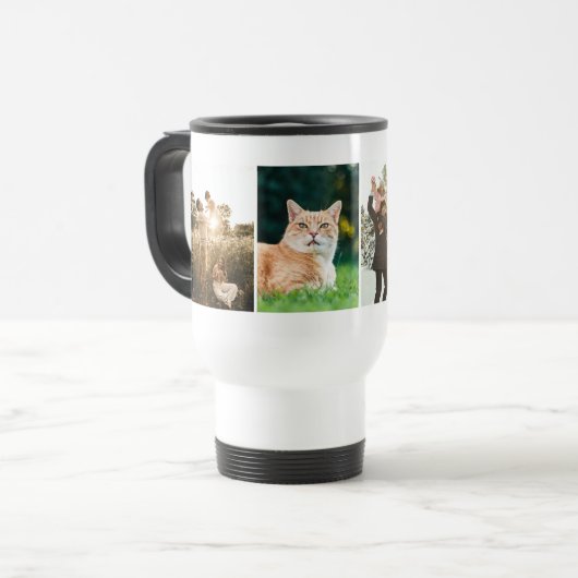 Moderne FotoCollage Reisebecher (Vorderseite Links)