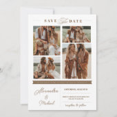 Moderne FotoCollage Save the Date Einladung (Vorderseite)