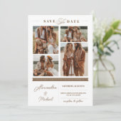 Moderne FotoCollage Save the Date Einladung (Stehend Vorderseite)