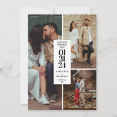 Moderne Fotocollage Save the Date Einladung (Vorderseite)