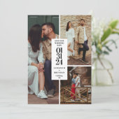 Moderne Fotocollage Save the Date Einladung (Stehend Vorderseite)