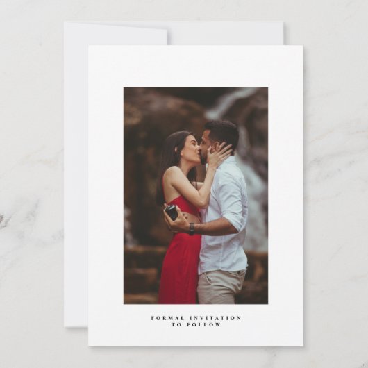 Moderne Fotocollage Save the Date Einladung (Rückseite)