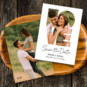 Moderne Fotocollage Save the Date Einladung