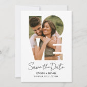 Moderne Fotocollage Save the Date Einladung (Vorderseite)