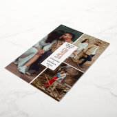 Moderne FotoCollage Save the Date Folieneinladung (Gedreht)