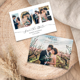 Moderne Fotocollage Save the Date Liebe Letters