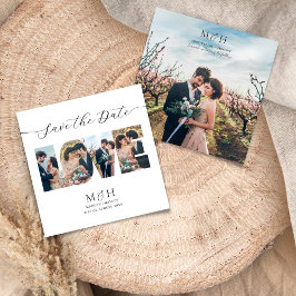 Moderne Fotocollage Save the Date Liebe Letters
