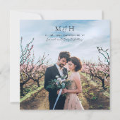 Moderne Fotocollage Save the Date Liebe Letters (Rückseite)