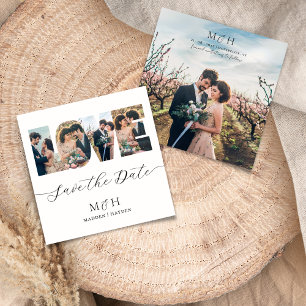 Moderne Fotocollage Save-the-Date Liebesbriefe Save The Date