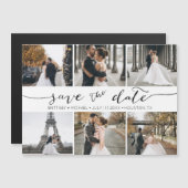Moderne FotoCollage Save the Date Magnetkarte (Vorne/Hinten)