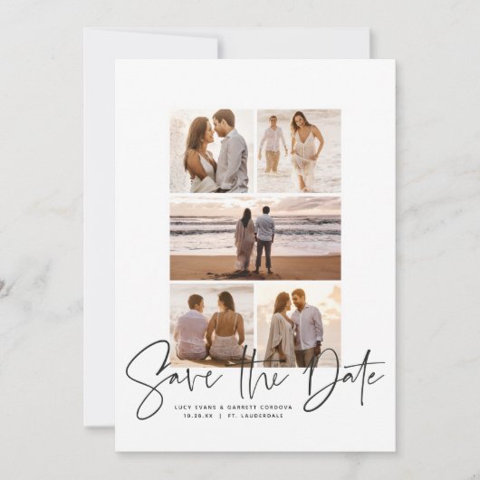Moderne Fotocollage Save-the-Date Save The Date (Vorderseite)